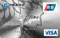建行龙卡全球支付信用卡VISA/银联双标识标准白金卡