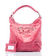 巴黎世家Balenciaga粉红色皮革拎包