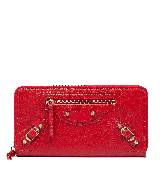 巴黎世家（Balenciaga）2013早春红色长款拉链钱包