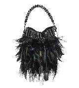 Louis Vuitton路易威登2014春夏系列黑色羽毛手拎包