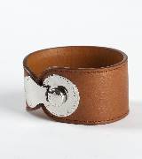 拉夫·劳伦Ralph Lauren金属扣饰棕色手环