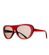 Moschino灰粉色镜片红框眼镜