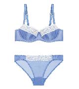Stella McCartney斯特拉·麦卡特2014春夏系列蓝白色蕾丝内衣