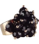 Carolina Herrera 黑色宝石串珠戒指