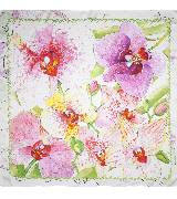 Carolina Herrera 粉红色兰花方巾